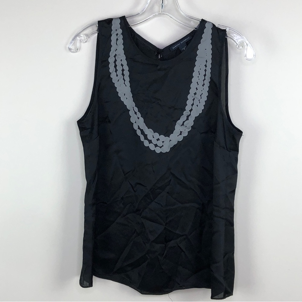 Banana Republic black necklace office tank